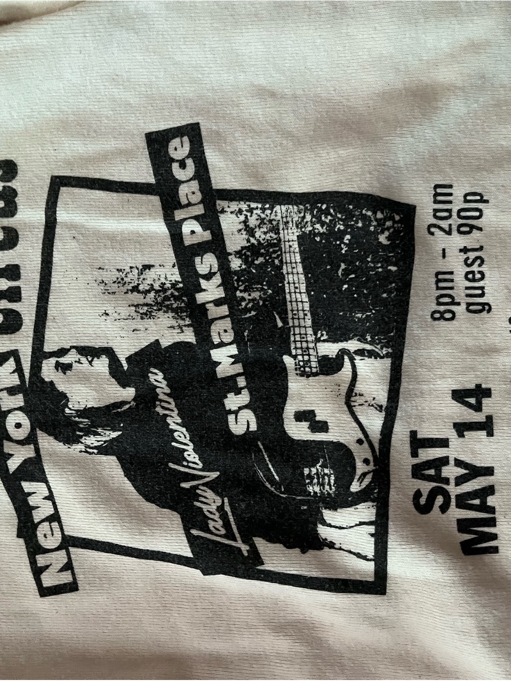 Brandy Melville White Lady Valentine St. Marks Place Graphic Tee
